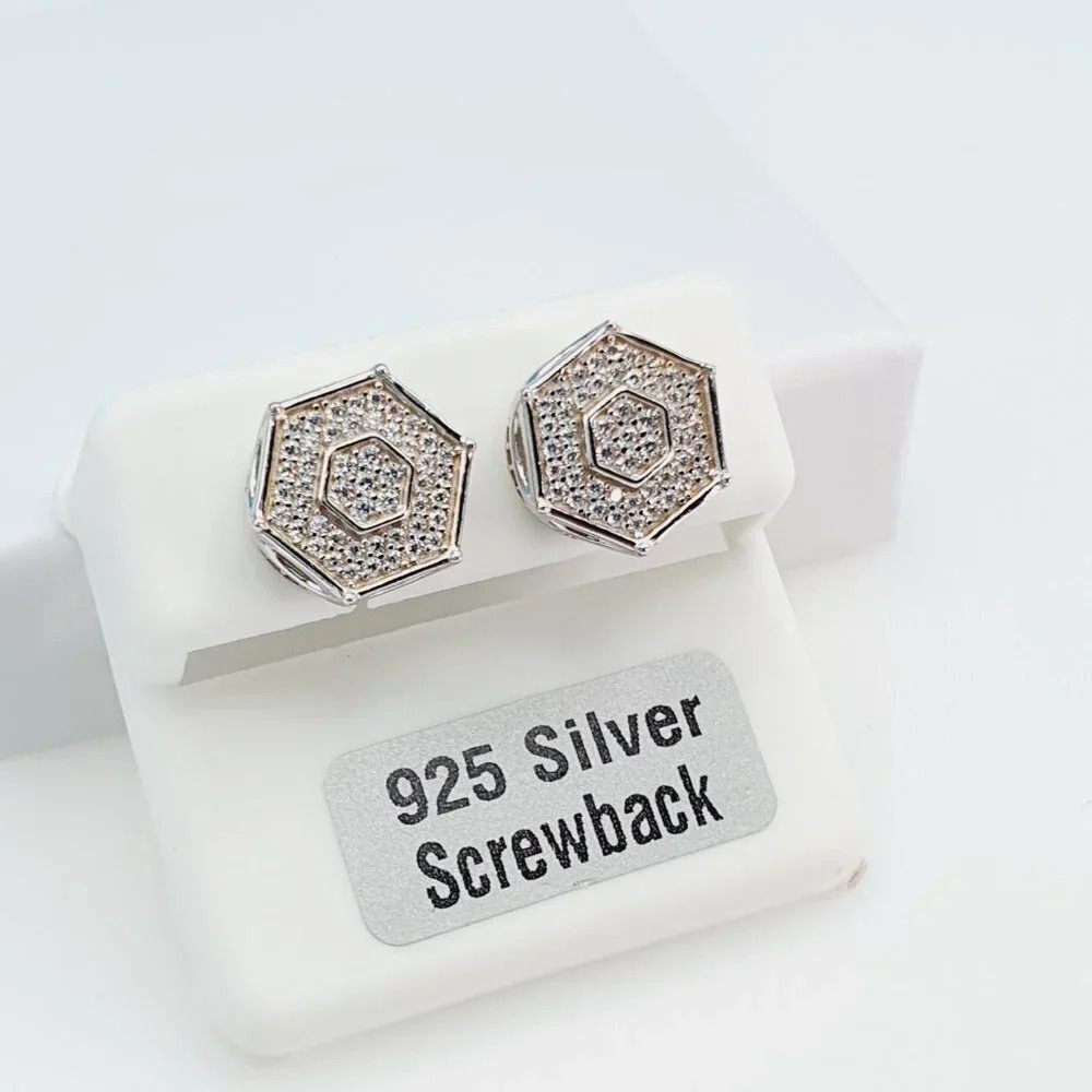 "925 Sterling Silver Cubic Zirconia Earrings,U19254840 - Picture 8 of 11